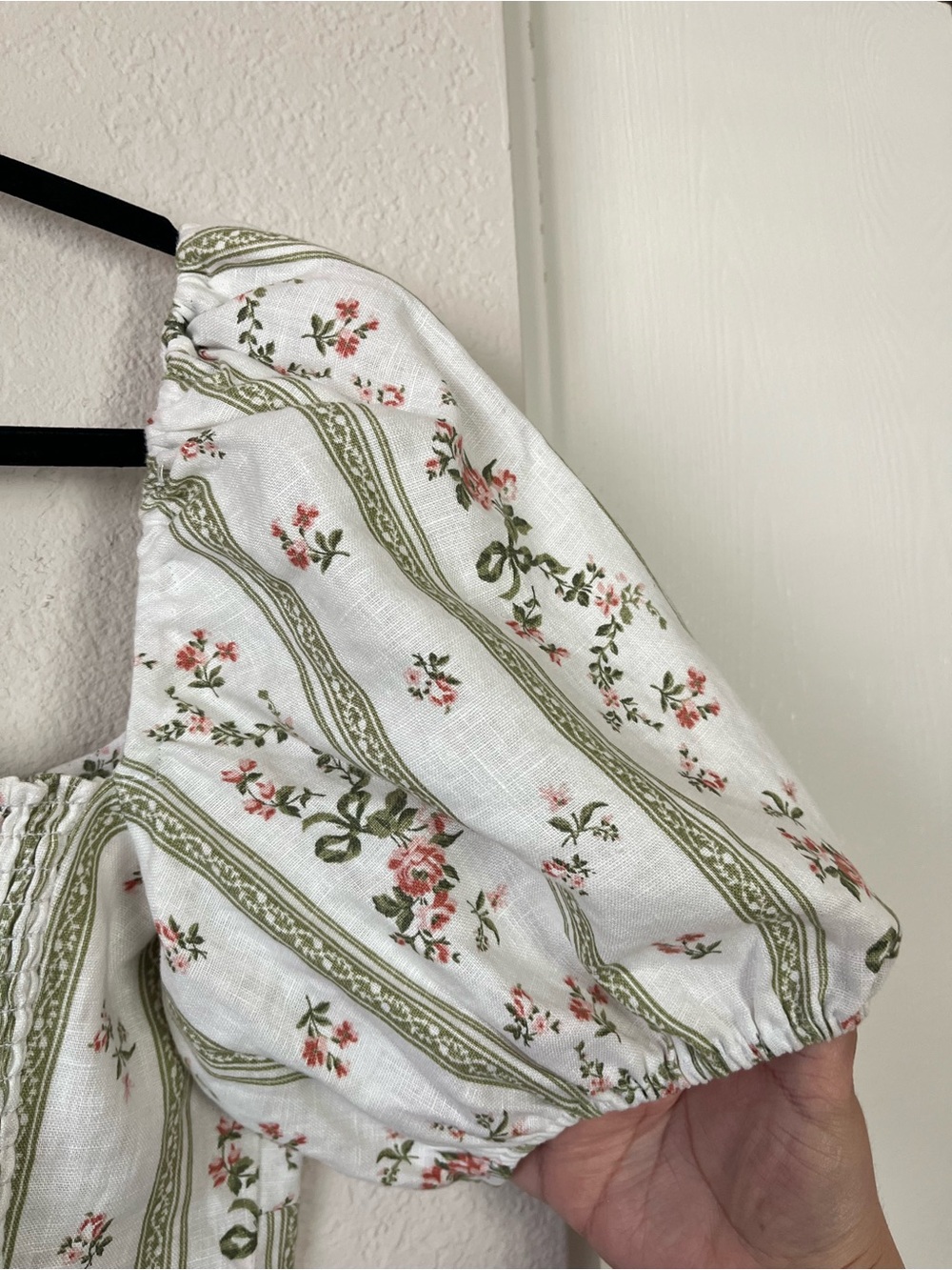 Reformation Arancini Puff Sleeve Top Heath Floral Renaissance Milkmaid Peasant - Picture 14 of 16